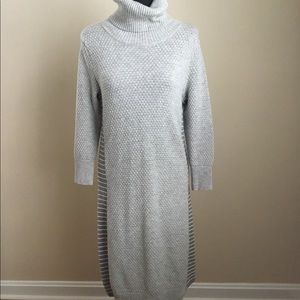 Athleta Gray Funnelneck Sweater Dress